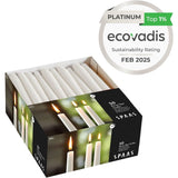 Spaas Bulk Pack of Unscented Dinner Candles 23cm | Long-Lasting 8 Hour Burn | 150 White Festilux Candles