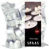 Spaas Maxi Tealights Bag x40, ± 10 Hours, White