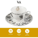 V&A Alice in Wonderland Espresso Cup and Saucer, 100 ml