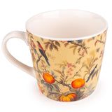 Silk Road Collection Birds Mugs Botanical Bird Print Set of 4