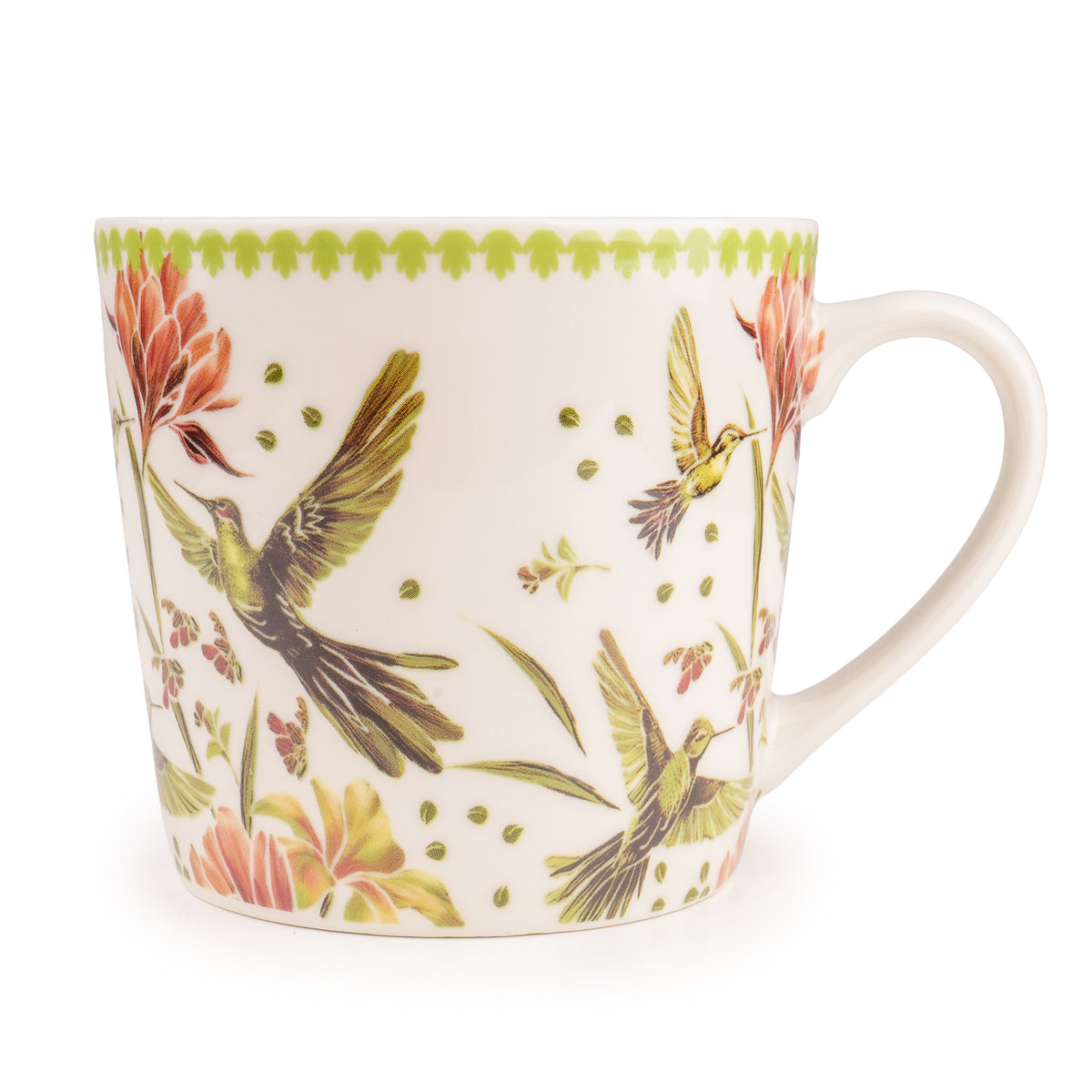 Eastern Birds Collection Green Mugs Set of 5 with Gift Box