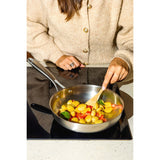 Pyrex Infinity Stainless Steel Frying Pan 28 cm, 18/10 Uncoated Steel, PFAS Free, Induction and Oven Safe, Fixed Handle, Brushed Finish