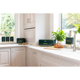 Lovello Tea, Coffee and Sugar Storage Canister, Hunter Green & Gold, 11.5 x 11.5 x 19.5cm
