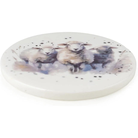 Julia Sheep Set of 4 Coasters Ceramic - Home Deco London