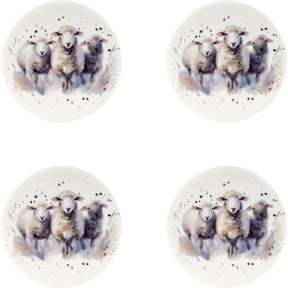Julia Sheep Set of 4 Coasters Ceramic - Home Deco London