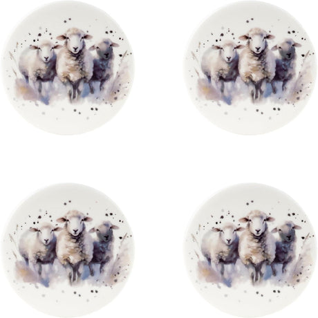 Julia Sheep Set of 4 Coasters Ceramic - Home Deco London