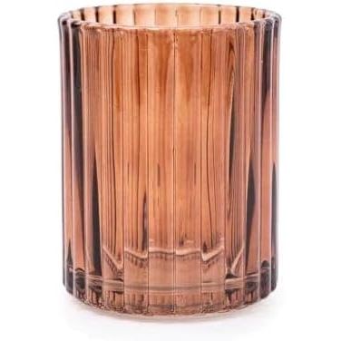 Amber 3-Piece Glass Bathroom Accessory Set - Home Deco London
