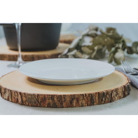 Artesa Wooden Serving Board with Bark Edge, 21 cm - Home Deco London
