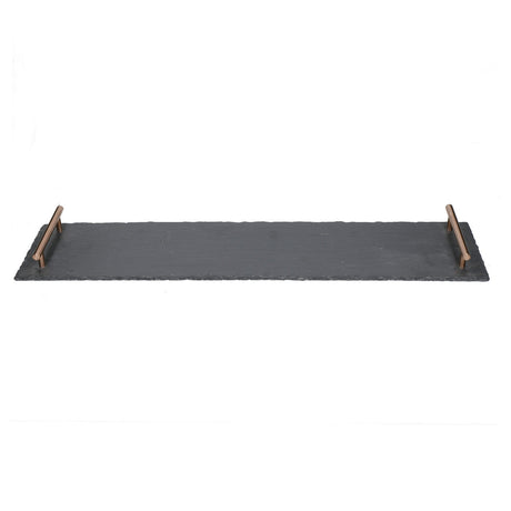 Artesà 60cm Slate Serving Platter with Copper Handles - Home Deco London