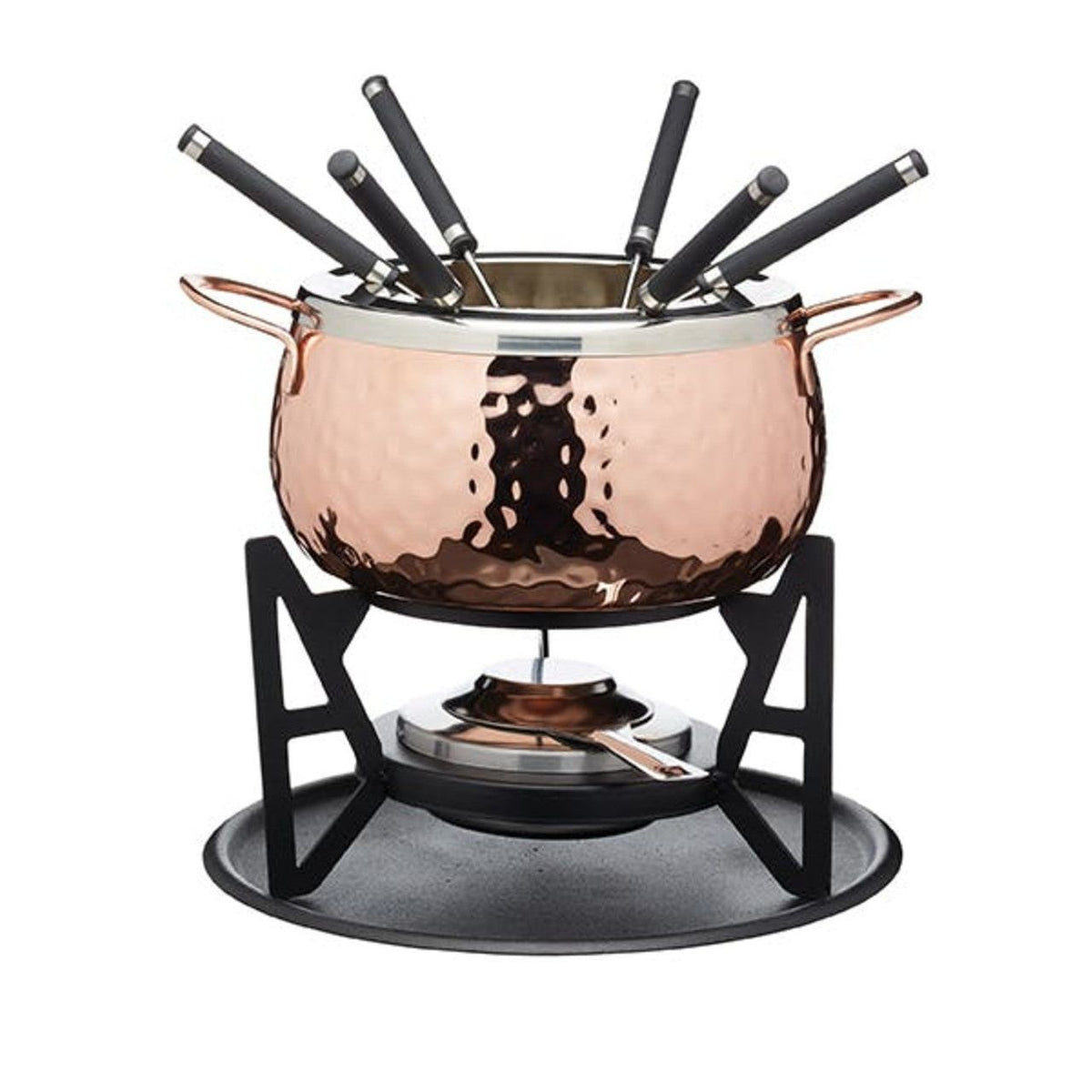 Artesà Hand Finished Copper Effect Fondue Set - Home Deco London