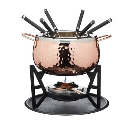 Artesà Hand Finished Copper Effect Fondue Set - Home Deco London