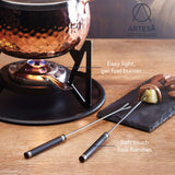 Artesà Hand Finished Copper Effect Fondue Set - Home Deco London