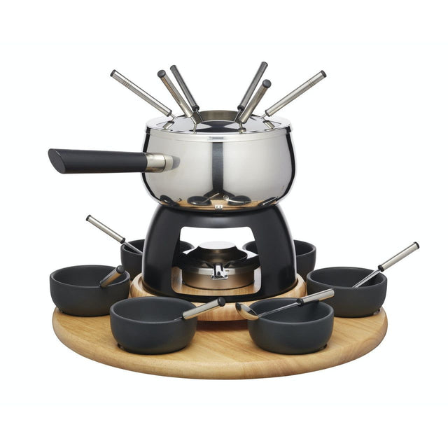 Artesà Six Person Party Fondue Set With Lazy Susan - Home Deco London