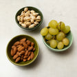 Dipping Bowls Set, Green Shades - 3-Piece Mini Bowls featuring charming olive design, perfect ceramic dipping bowls for serving sauces and dips.