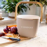 Natural Elements Eco-Friendly Bamboo Fibre Compost Bin - Home Deco London