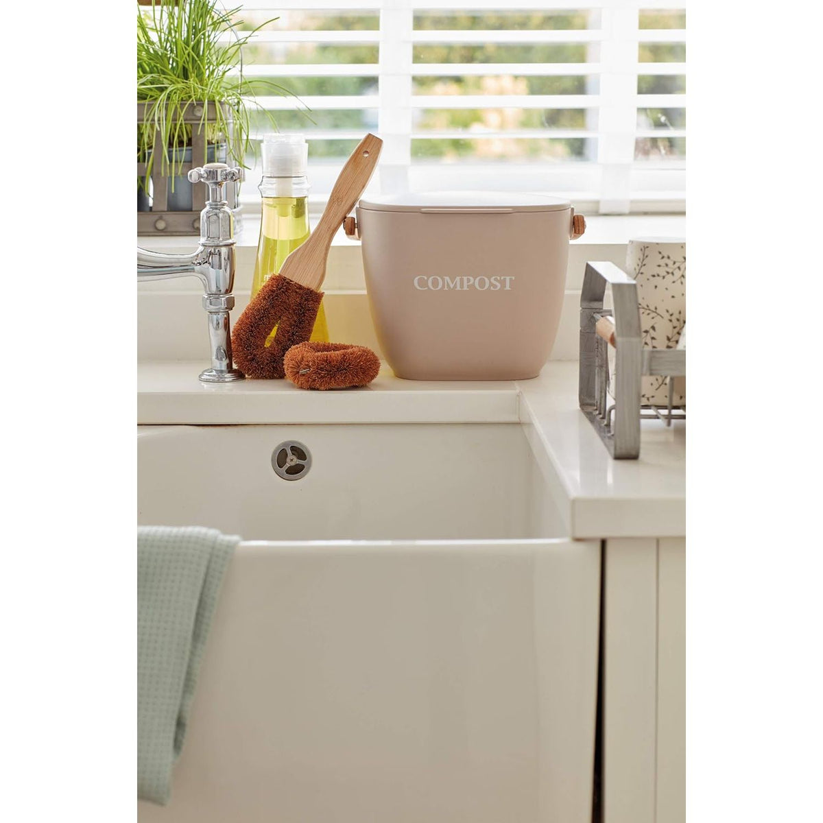Natural Elements Eco-Friendly Bamboo Fibre Compost Bin - Home Deco London