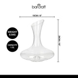BarCraft 1.5 Litre Glass Wine Decanter - Home Deco London