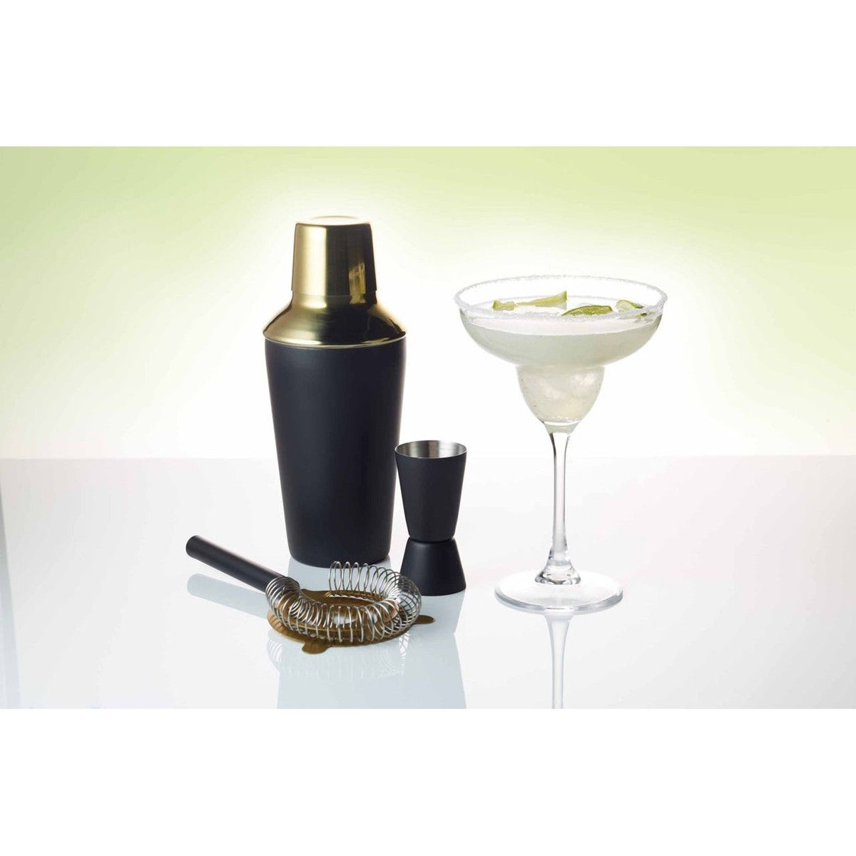 BarCraft 3 Piece Cocktail Making Set in Black and Gold - Home Deco London