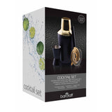 BarCraft 3 Piece Cocktail Making Set in Black and Gold - Home Deco London