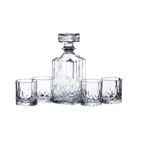 BarCraft 4-Piece Whisky Decanter Gift Set - Home Deco London