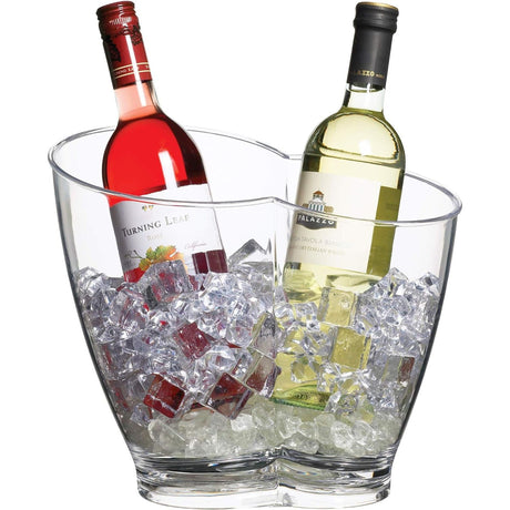 BarCraft Clear Acrylic Double Sided Drinks Pail / Cooler - Home Deco London