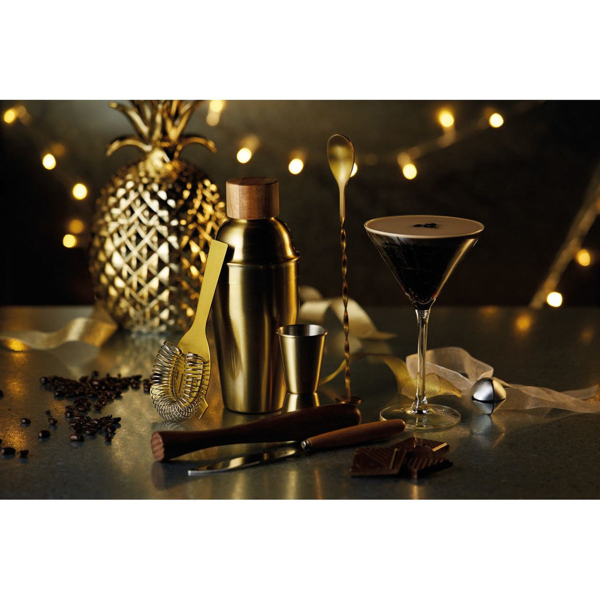BarCraft Gold 6-Piece Cocktail Mixing Set - Home Deco London
