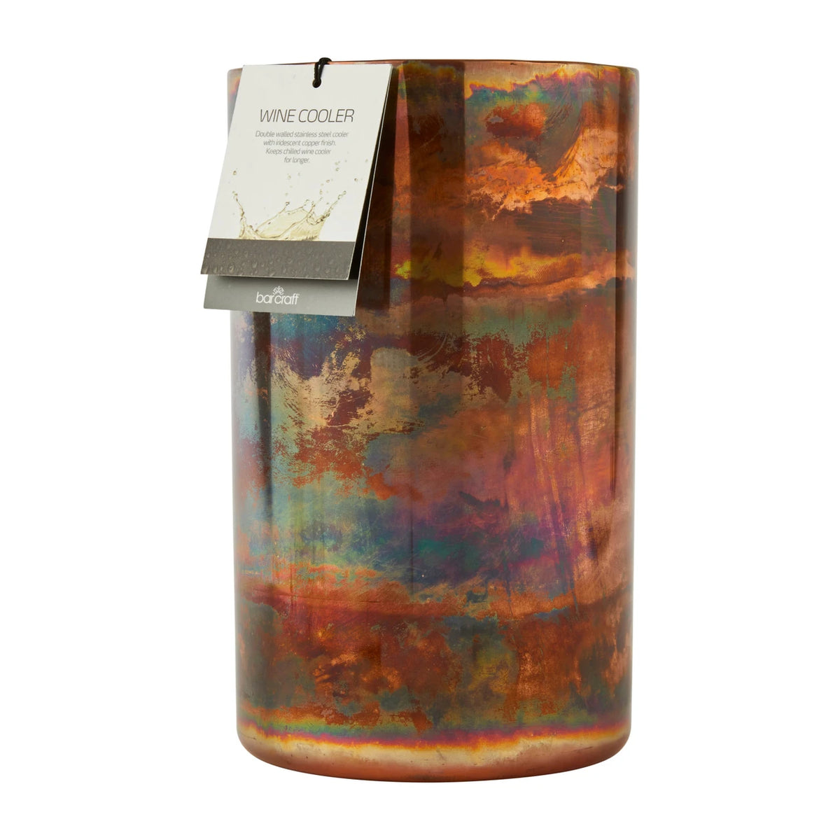 BarCraft Stainless Steel Iridescent Copper-Coloured Wine Cooler