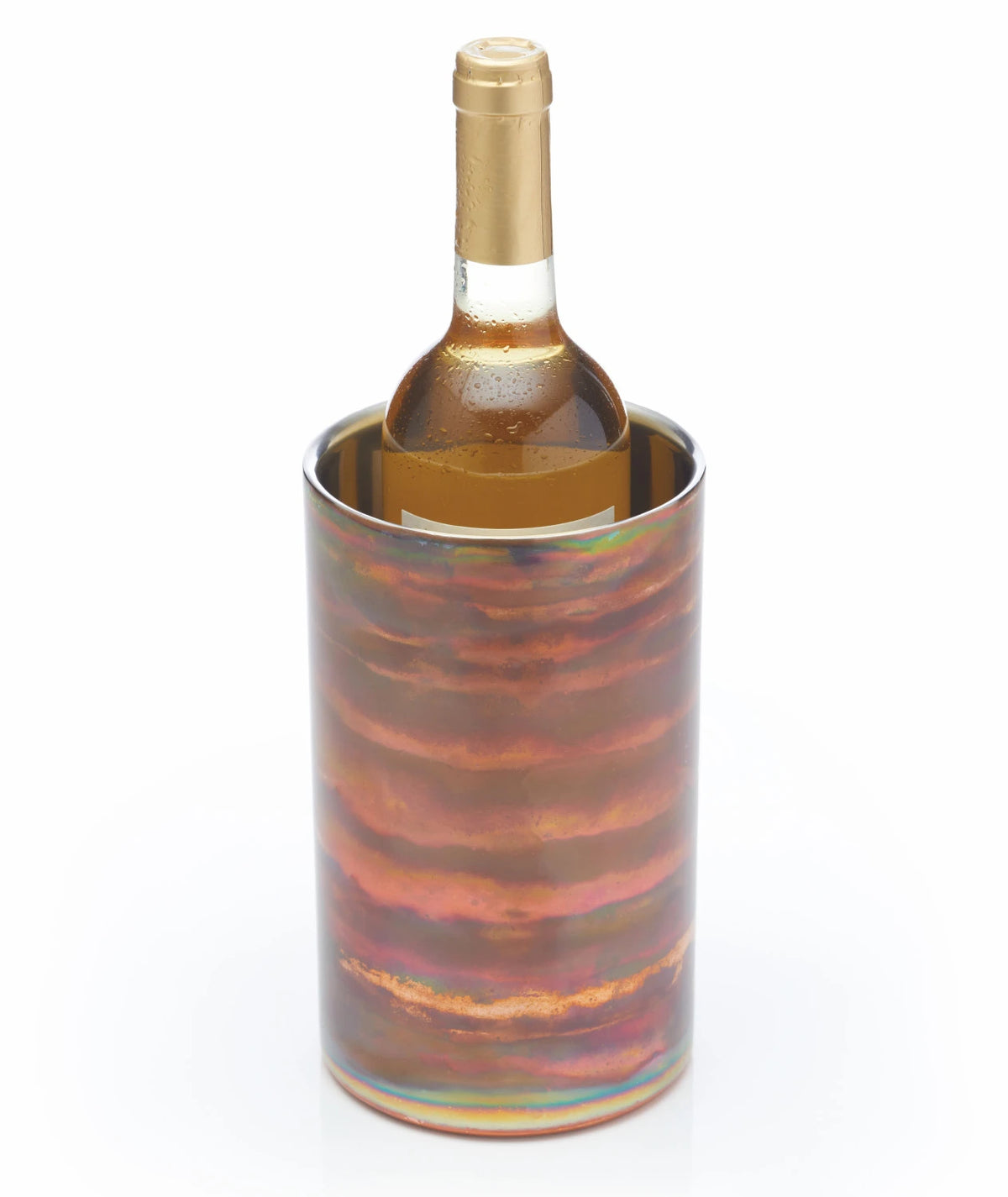 BarCraft Stainless Steel Iridescent Copper-Coloured Wine Cooler