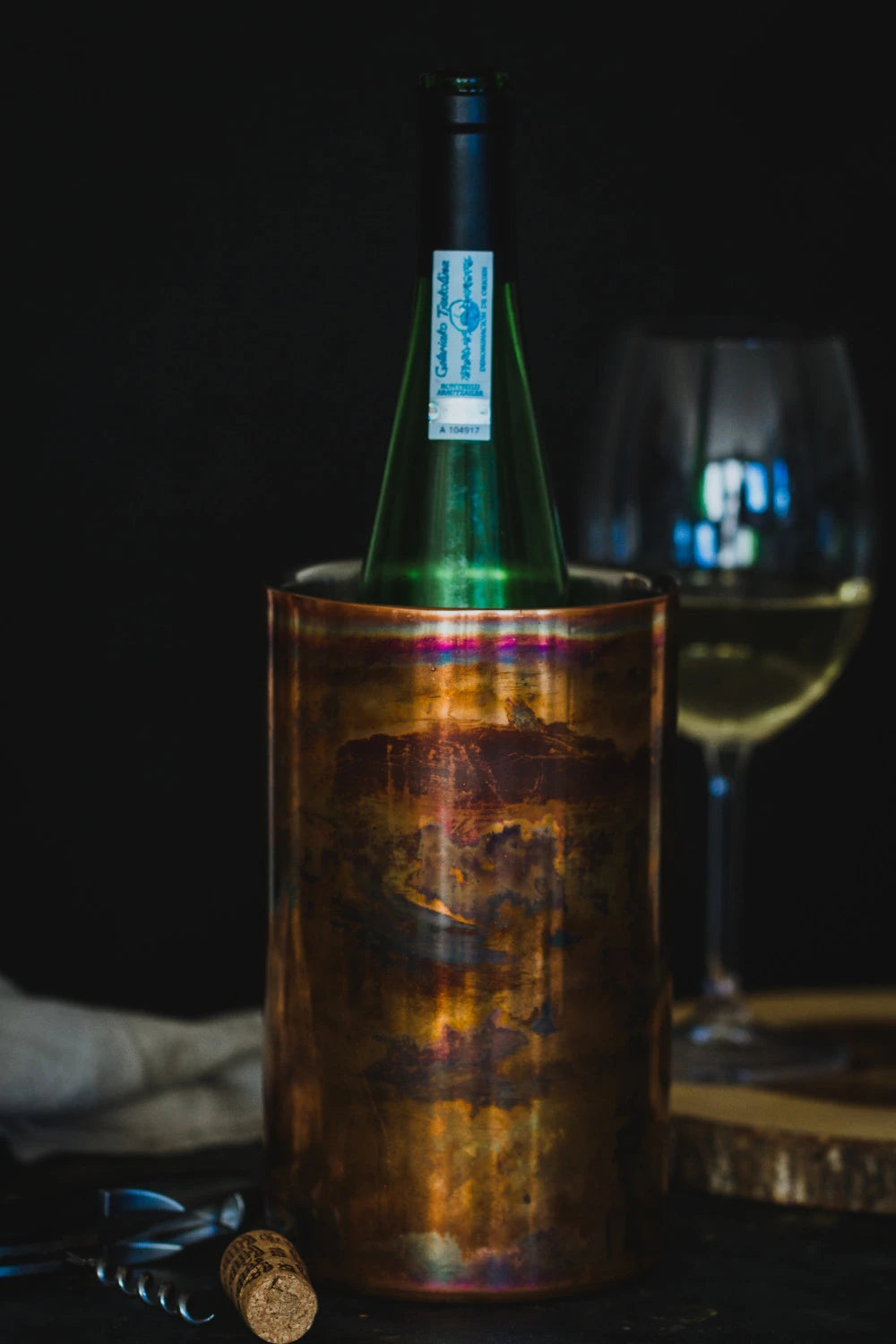 BarCraft Stainless Steel Iridescent Copper-Coloured Wine Cooler