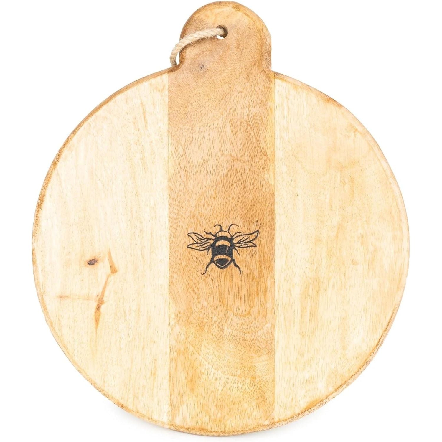 Bee Design Kitchen Board 32cm Round Wooden - Home Deco London