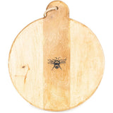 Bee Design Kitchen Board 32cm Round Wooden - Home Deco London