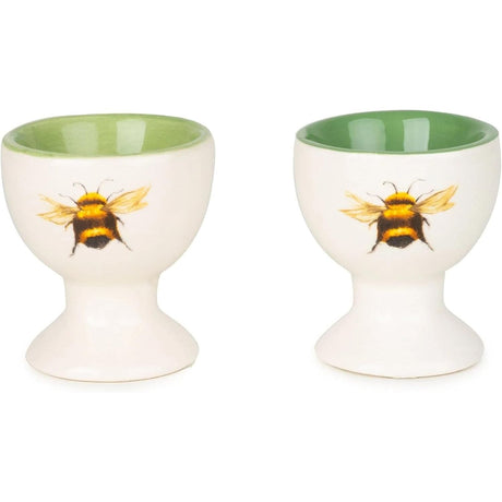 Bee Egg Cups Set of 2 Ceramic - Home Deco London