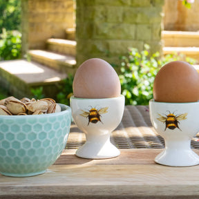Bee Egg Cups Set of 2 Ceramic - Home Deco London