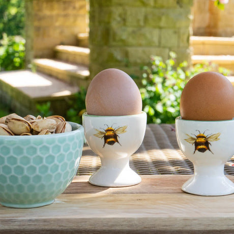 Bee Egg Cups Set of 2 Ceramic - Home Deco London