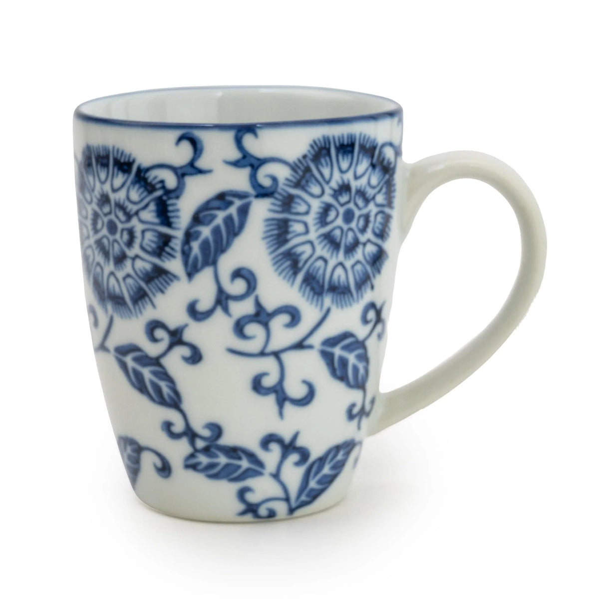 Sumatra Assorted Designs Blue And White Mugs Set Of 3 - Home Deco London