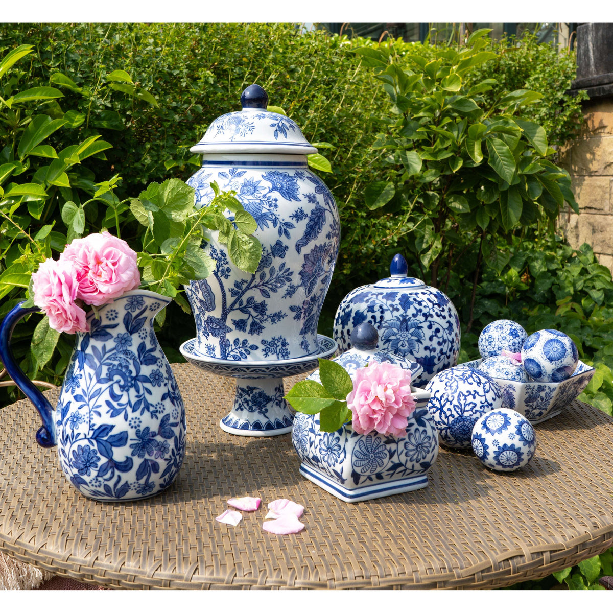 Sumatra Assorted Designs Blue And White Mugs Set Of 3 - Home Deco London