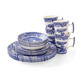 Spode Blue Italian Dinner Set - 12 Piece Tableware Set - Home Deco London