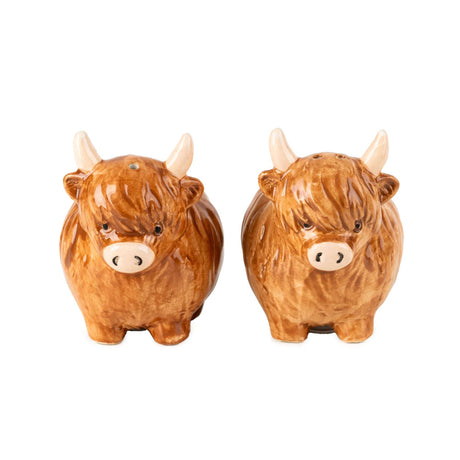 Highland Cow Ceramic Salt And Pepper Shakers Set - Home Deco London