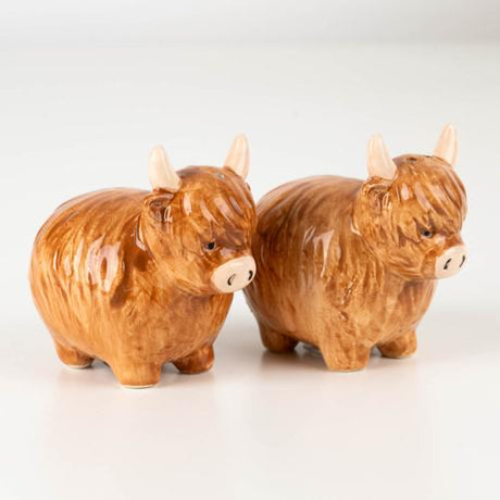 Highland Cow Ceramic Salt And Pepper Shakers Set - Home Deco London