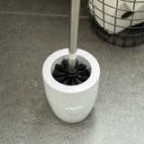 Ceramic Toilet Brush with Embossed Heart Design - Home Deco London
