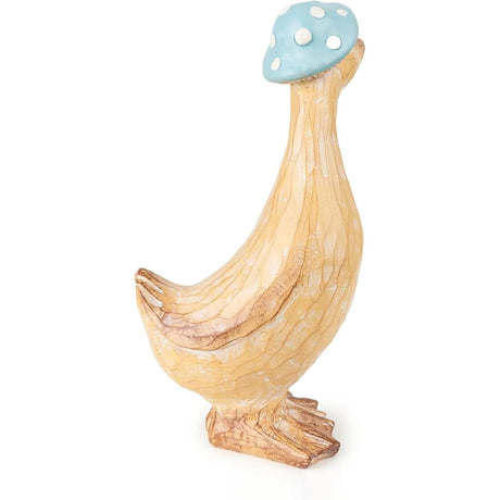 Duck Egg Mushroom Hat Duck Ornament Medium - Home Deco London