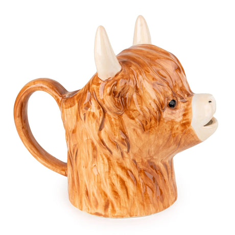 Highland Cow Ceramic Milk Jug 450ML - Home Deco London