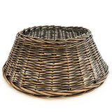 Dark Brown Wicker Christmas Tree Collar Basket