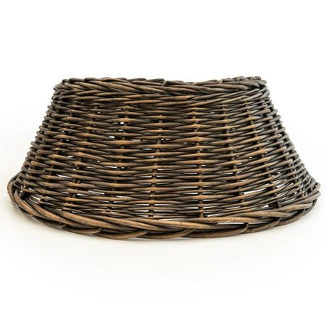 Dark Brown Wicker Christmas Tree Collar Basket
