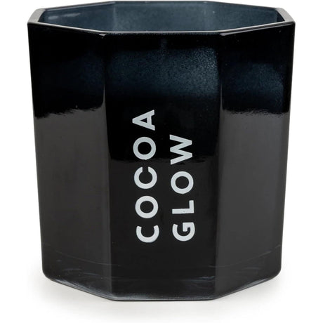 Cocoa Scent Candle - Large Octagonal Black Candle - Home Deco London