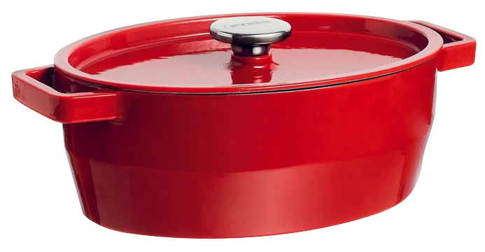 Pyrex SlowCook Red Oval cast iron casserole dish 29cm - Currently on Order - Orders will be delivered from the 15/10/2026.