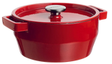 Pyrex SlowCook Red Round Cast Iron Casserole Dish 24cm - Currently on Order - Orders will be delivered from the 15/10/2026.