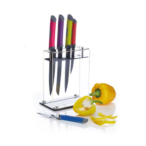 Colourworks 5 Piece Kitchen Knife Block Set - Home Deco London