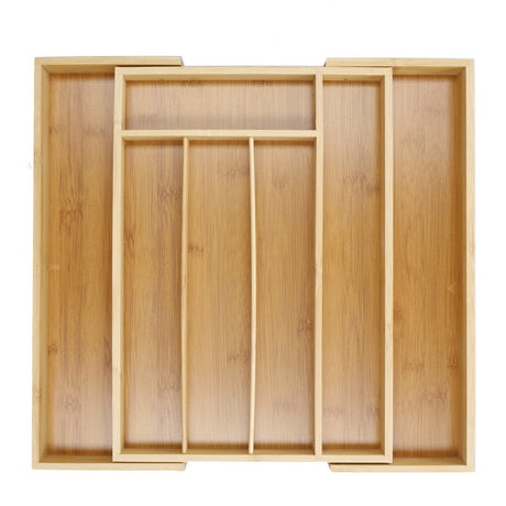 Copco Expandable Cutlery Tray Bamboo Design with 7 Slots - Home Deco London