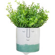KitchenCraft Green Ombre Planter Smiley Face Pot Ceramic - Home Deco London